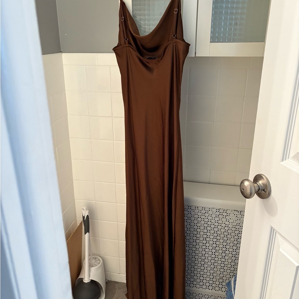 Elegant Brown Maxi Dress